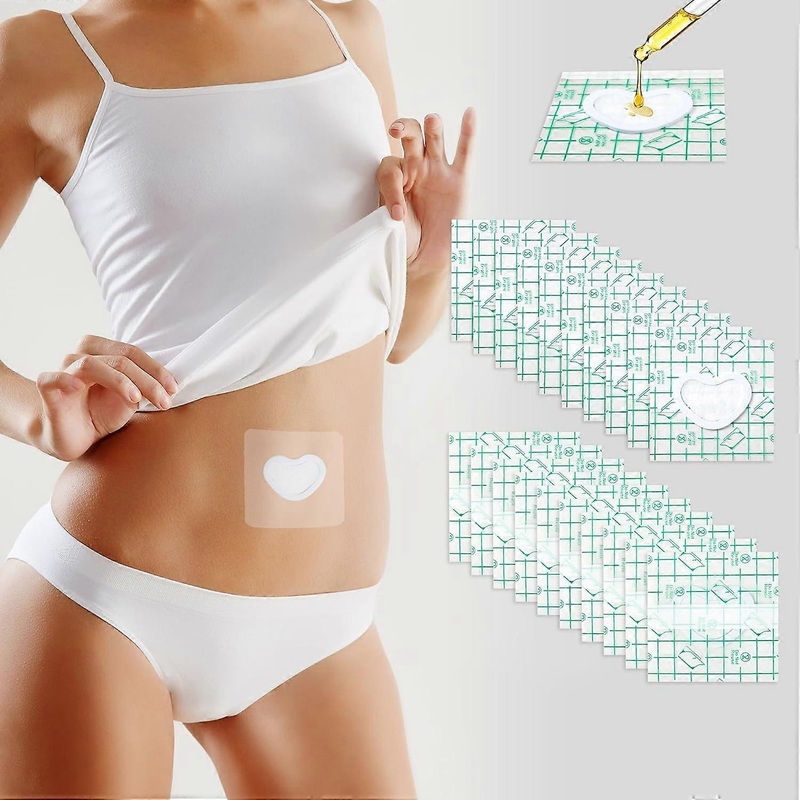 45Pcs Castor Oil Patches for Belly Button, PU Film Transparent Castor Oil Pack Wrap Disposable, Self-Adhesive Highly Abso