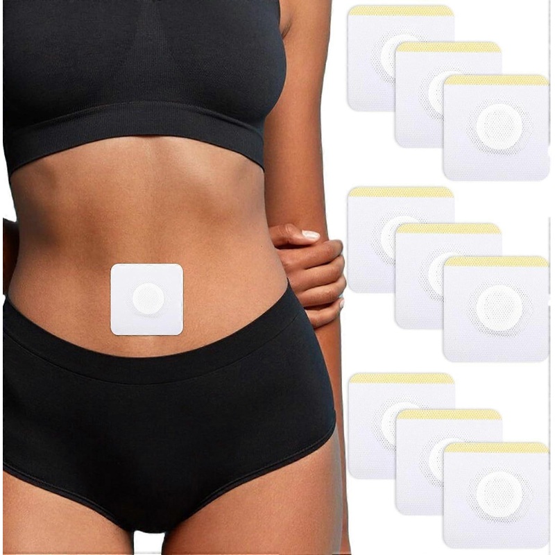 50pcs Disposable Castor Oil Pack Wrap Belly Button(Oil Not Included), Castor Oil Patches Self-Adhesive Highly Absorbent C