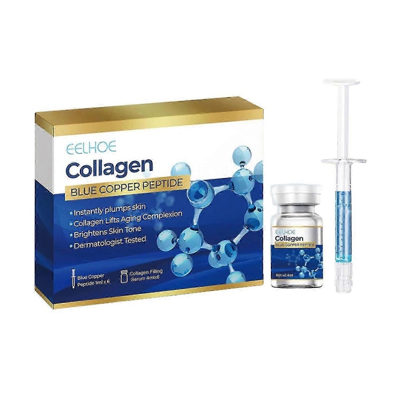 EELHOE Blue Copper Peptide Essence Set Collagen Moisturizing Firming Facial Skin Anti-Aging Moisturi