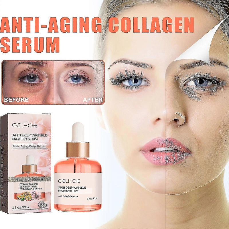 Eelhoe Rose Oil Vc Anti-wrinkle Serum Facial Firming Anti-wrinkle First Age Wrinkle Lifting Headline Plumping