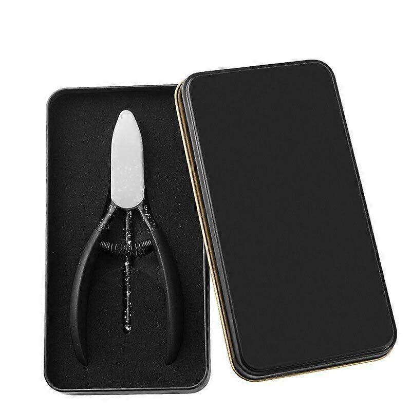 Toenail Ingrown Nail Art Set Cuticle Manicure Pedicure Dead Remover Box|Cuticle Scissors(Black)