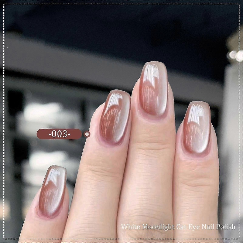 White Ceramic Eye Nail Polish Glue Sparkling Stone Porcelain White Nail Oil Glue 8ml Flye2772