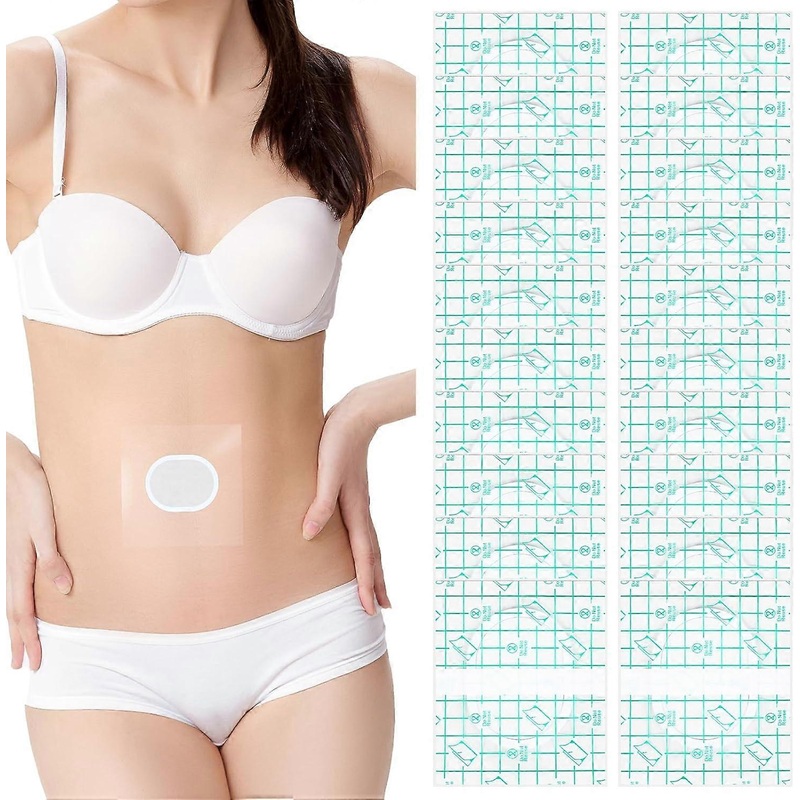 20Pcs Castor Oil Patches, Self Adhesive Castor Oil Belly Button Patch Disposable Castors Oils Pack Wrap Absorbent Belly B