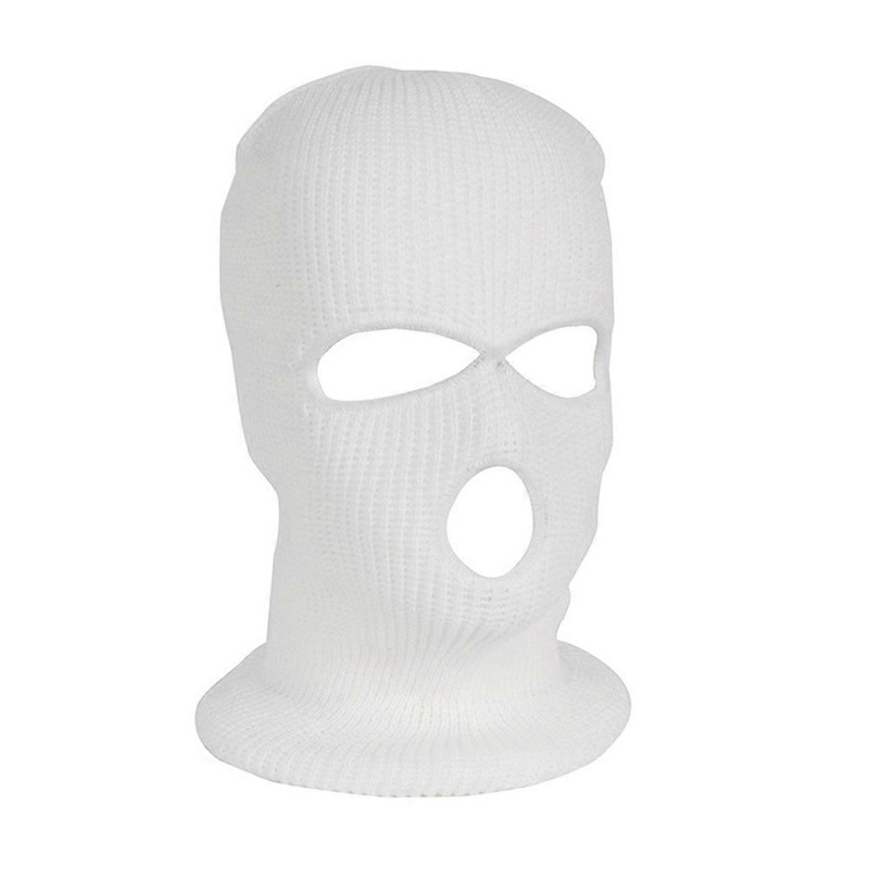 Balaclava 3 Hole Face Mask Cover Women Men Unisex Winter Warm Ski Knitted Hat