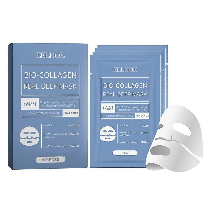 Bio Collagen Real Deep Moisturizing Mask Anti-Wrinkle Lifting Face Mask with Hydrolyze Collagen Soluble Collagen Sheet Mask