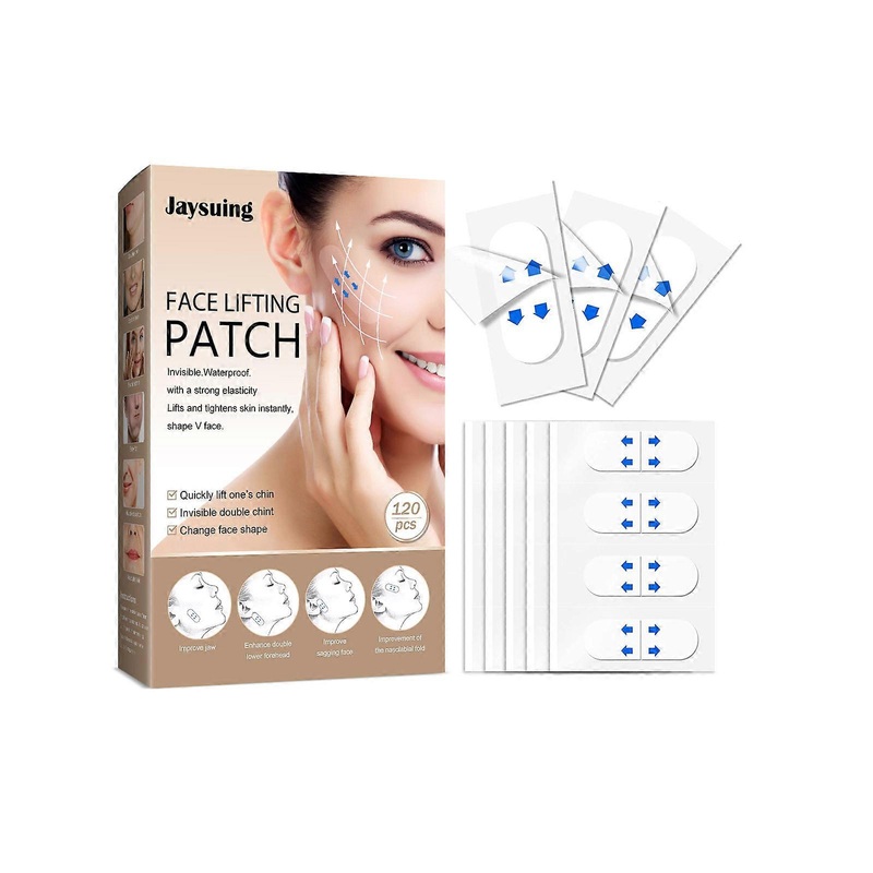 Facelifting Stickers, 120 Pieces Invisible Facelift Stickers, Instant Face Lift Tape, Lift Face Sticker, Facelifting Tape, V-Shape