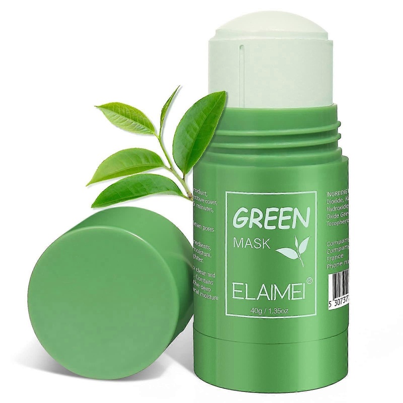 Green Tea Mask Stick for Face, Deep Cleansing Mud, Green Tea Purifying Clay Stick Mask For Blackhead Remove, Anti-Acne