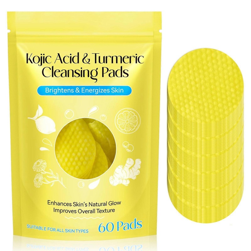 Kojicacid And Turmeric Cleansing Pads Are Gentle And Non-irritating Improve Skin Lightening Clean Repair And Brightening 60PCS