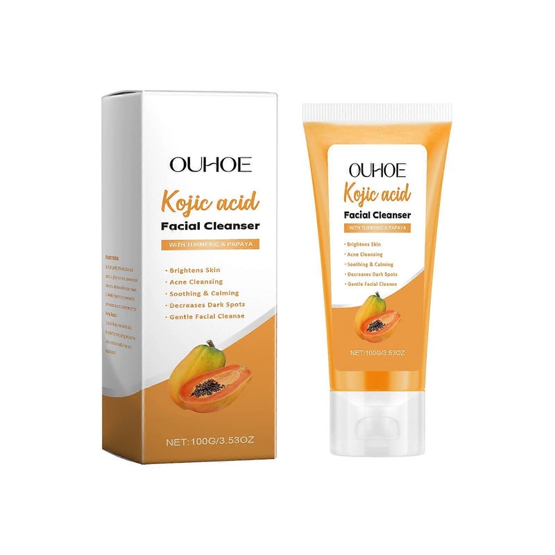 Papaya facial cleanser cleanses pores, balances oil, and moisturizes the skin