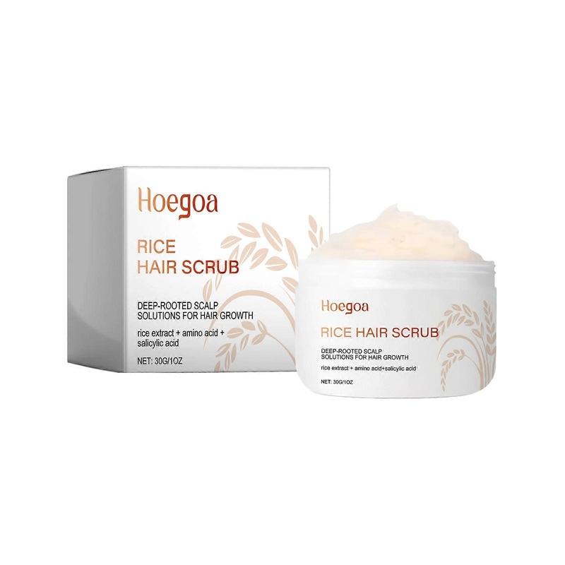 Rice Scrub Cleanses Dandruff, Moisturizes, Volumizes and Strengthens Hair Treatment Scrub