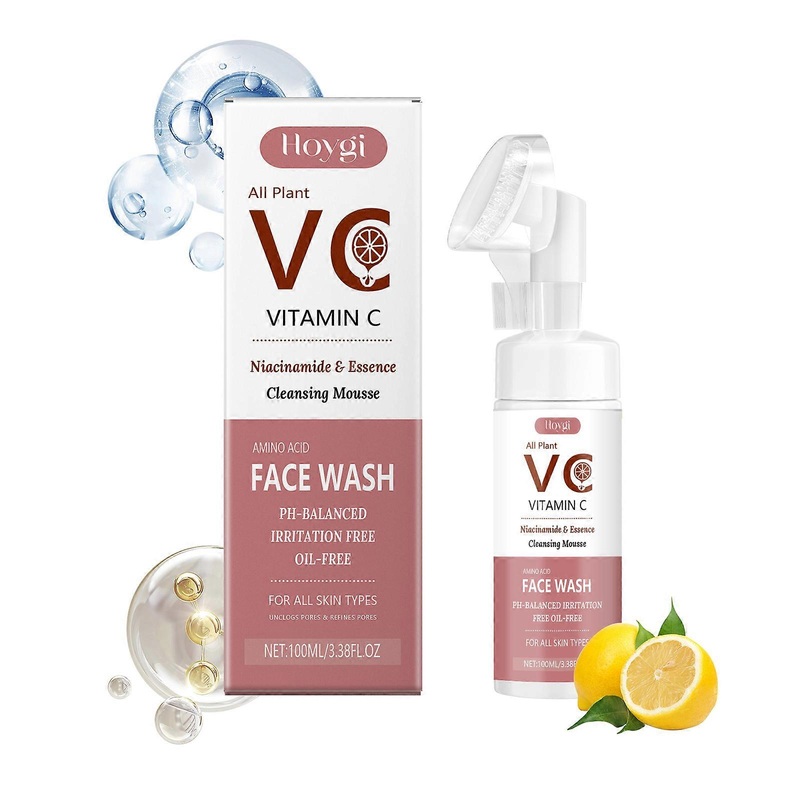 Vitamin C Foaming Cleanser Gentle Moisturizing Hydrating Lotion Cleanser Suitable for Facial Skin