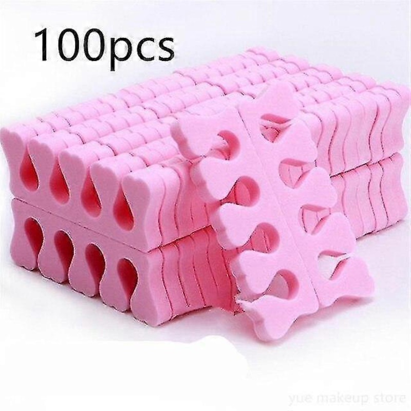 Wholesale 100pcs Soft Foam Pedicure Toe Separators Nail Art Finger Separators Toe