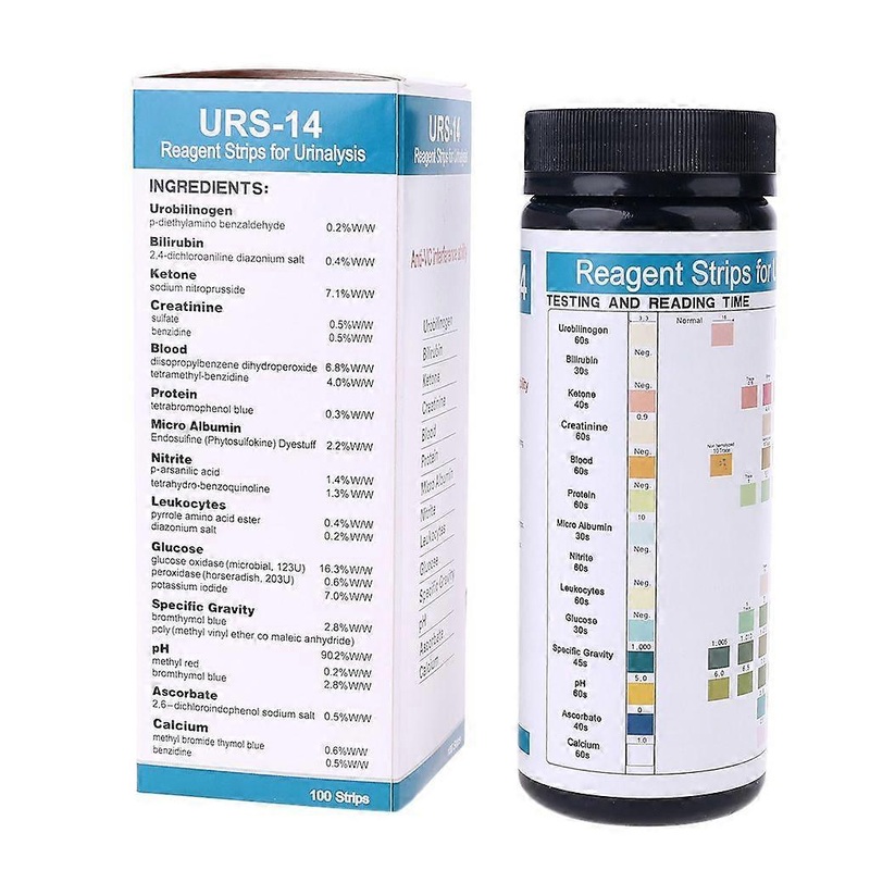 100 Strips URS-14 Urine Test Paper Strip 14 Parameters Ketone Calcuim Glucose