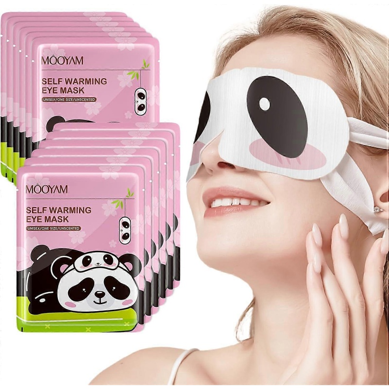 12 Packs Steam Eye Mask Self Warming Eye Masks for Dry Eyes Self Heated Steam Warm Eye Mask for Instant Relief Fatigue Dark Circle &Puffy