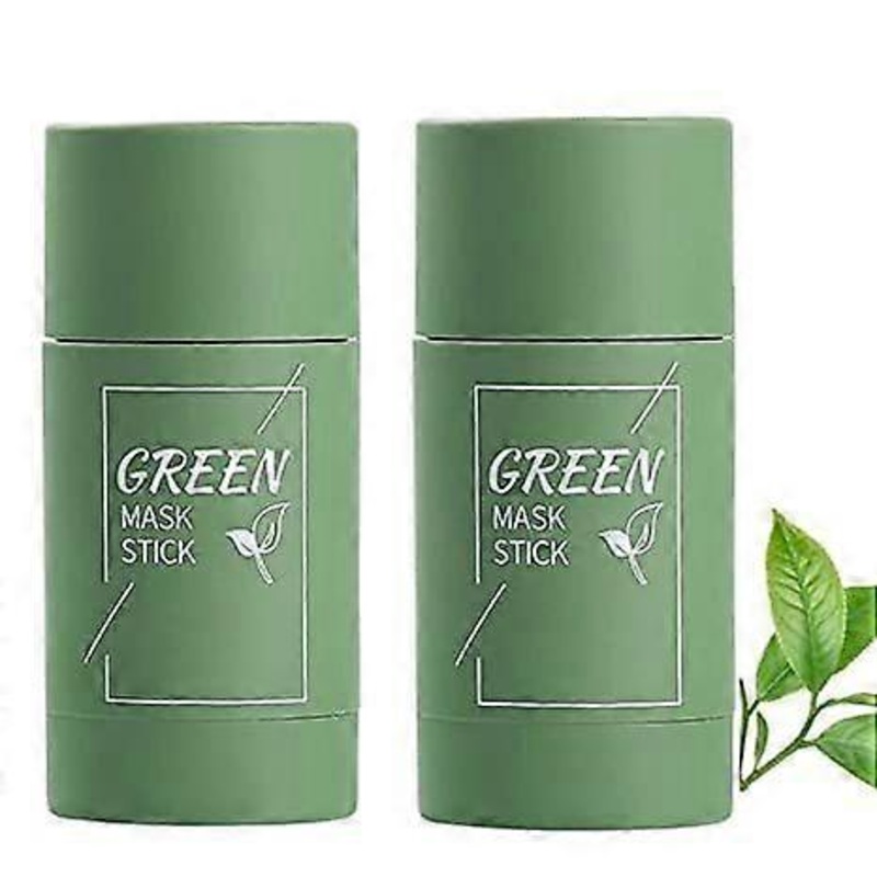2 Pack Green Tea Mask Stick for Face, Blackhead Remover with Green Tea Extract, Deep Pore Cleansing, Skin Brightening,Moisturizing, Removes Blackheads