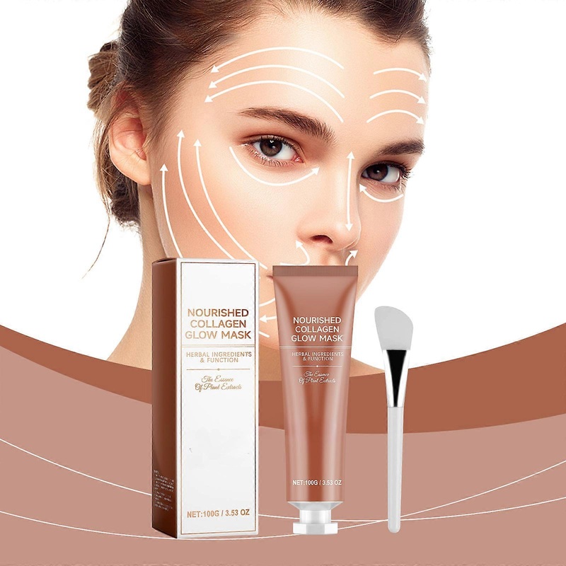 Collagen peel mask, moisturizing, moisturizing, anti-wrinkle and brightening skin peel mask, containing ginseng and camellia seeds