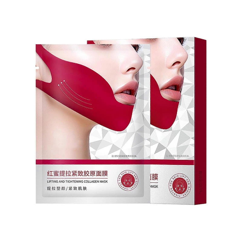 Red Bandage V-face Facial Mask Double Chin Ear Hook Moisturizing Shaping And Tightening Facial Mask 15ml PU2942
