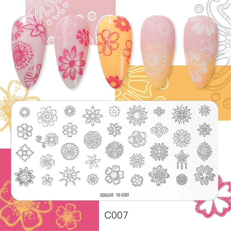 Rosalind Nail Printing Plate Scraper Card Diy Painted Template Mjg-c001 (sweet First Love)