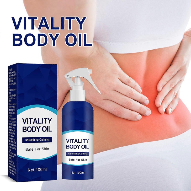 Vitality Body Oil, 100ml Refreshing Dry Body Oil Spray, Skin Moisturizer, Body Oil For Pleasant Smell and Refreshment