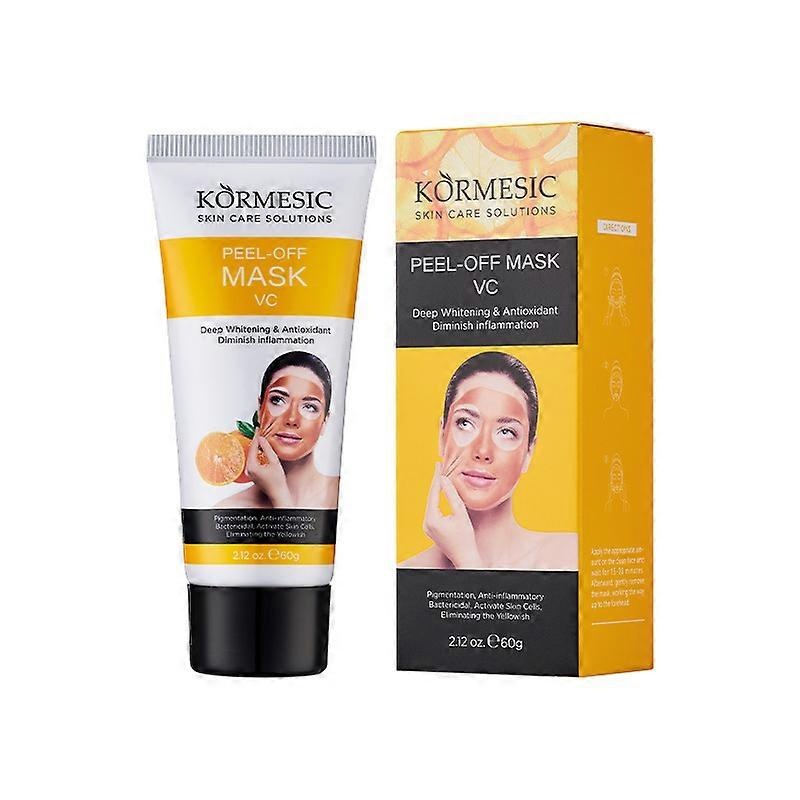 Vitamin C Peel Off Face Mask, Blackhead Remover Mask, Vitamin C Peel Off Mask with Turmeric, Blackhead Remover & Deep Cleansing Face Peel Mask