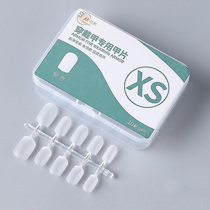 10pairs Of 100pcs/Box False Nails Tip Short Square XS