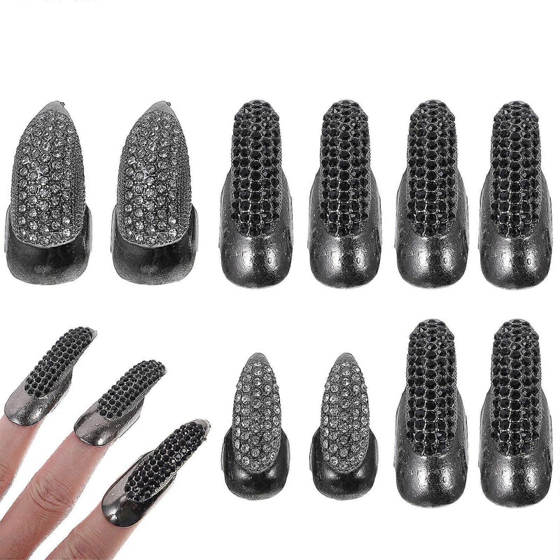 10Pcs Halloween Nail Claw Rings For Women's Costume Parties Featuring Punk Style And Claw Shape Design