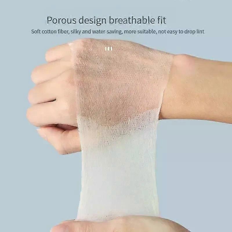 200PCS Wet Cotton Stretch Disposable Water Saving Cotton Pad Portable Makeup Removal Cotton Piece Breathable Facial Mask Paper
