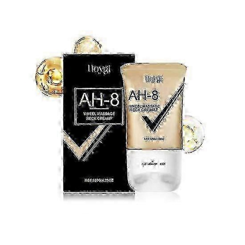 AH-8 Firming Neck Cream for Crepey Skin | Hexapeptide & Hyaluronic Acid | Double Roller Massage | Anti-Aging, Lifting & Hydrating Formula