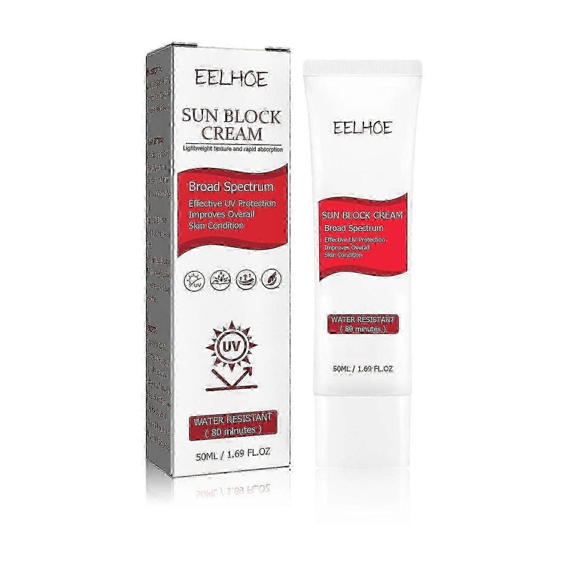 EELHOE Sun Block Cream, Summer Outdoor Protection Refreshing Non-Sticky Uv Isolation Moisturizing Pr
