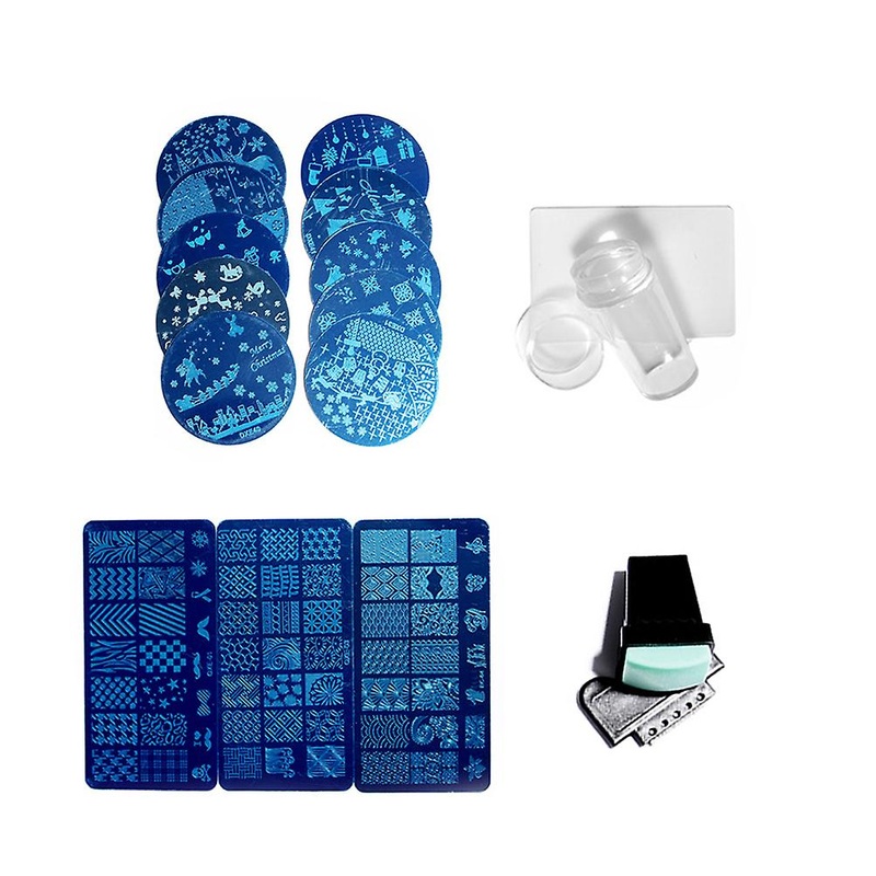 Stamping Plate Stamper Scraper Set French Nail Art Stamping DIY Decoration