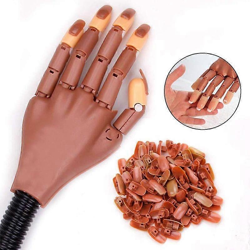 Upgraded Nail Training Practice Hands - Flexible and Removable Prosthetic Hand for Manicure (Best DIY Practice Tool)