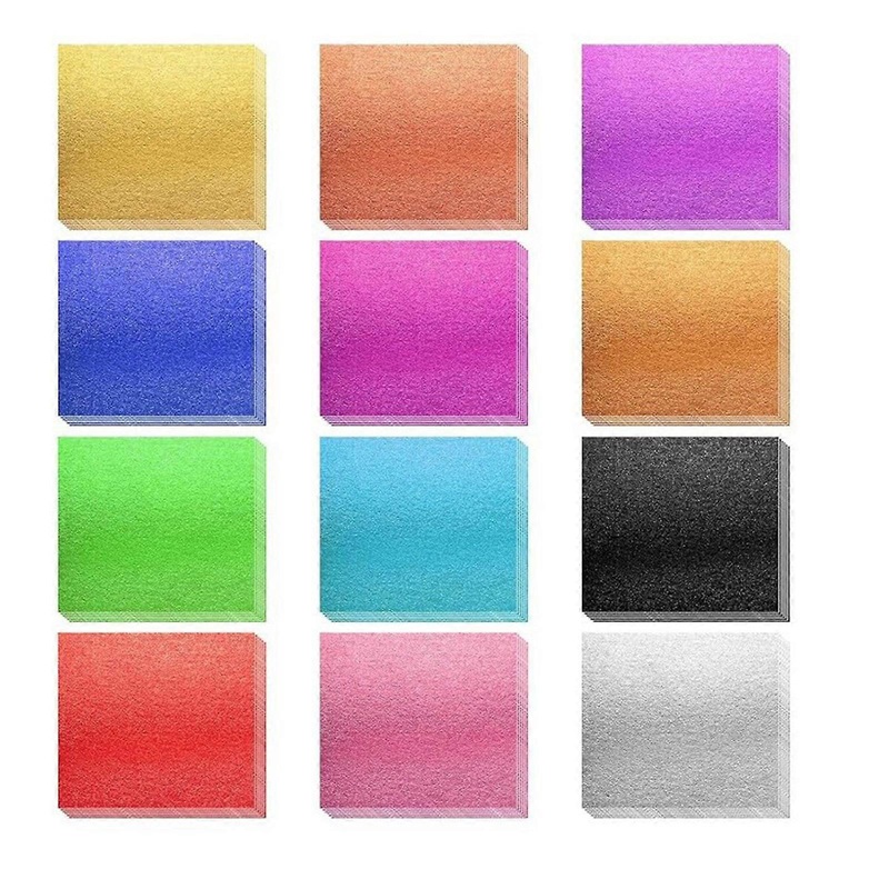 12 Colors Gold Leaf Sheets Imitation Gold Leaf Paper 240 Sheets Foil Leaf Paper for Painting Nails Art Decoration
