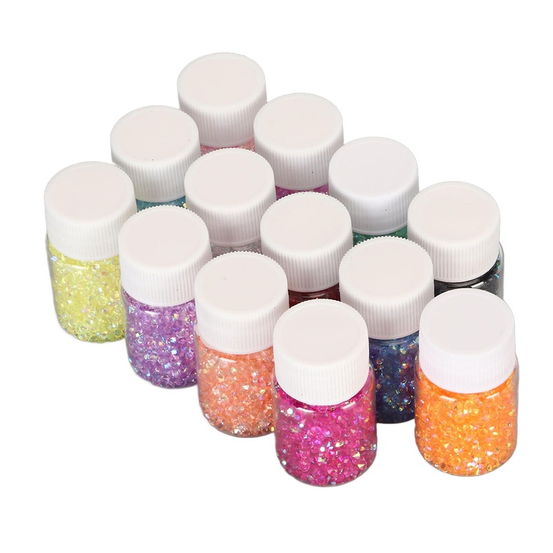 13 Colors Nail Rhinestone DIY Color Plating Process Colorfast Pointed Back Small Rhinestones