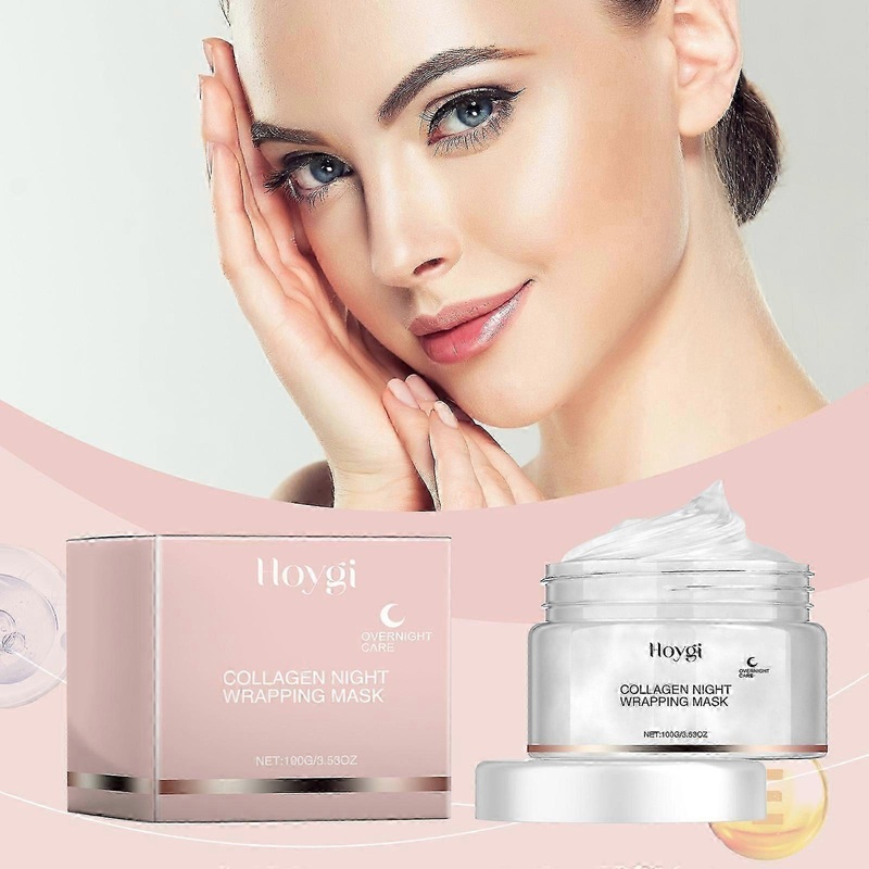 Collagen Night Wrapping Peel-off Mask, Overnight Collagen Face Mask for Hydrates Blackhead Remover, Exfoliating, Deep Cleansing