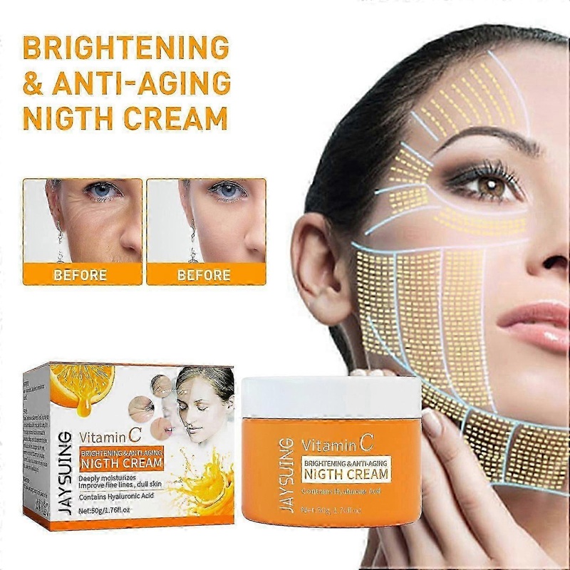 Jaysuing Vitamin C Anti-Aging Cream, Lighten Spots Brightening Firming And Anti-Aging Cream