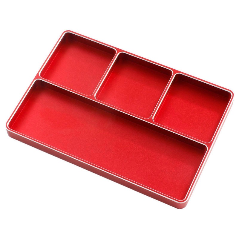 Tool Box Hardware Storage Organizer Small Part Case Container Dividers Organizer for Organizing Screws Nuts Nails Bolts  Red