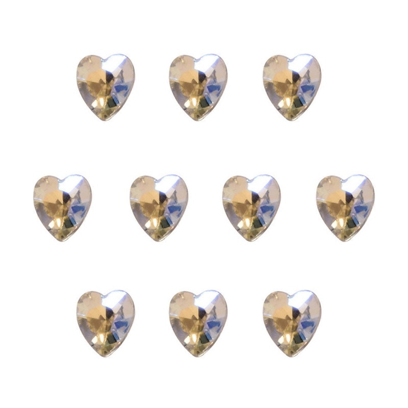 10Pcs Crystal Rhinestones for Nail Art Craft for Butterfly Heart Crystals 3D Decorations Gems Colorful Nail Diamonds Set