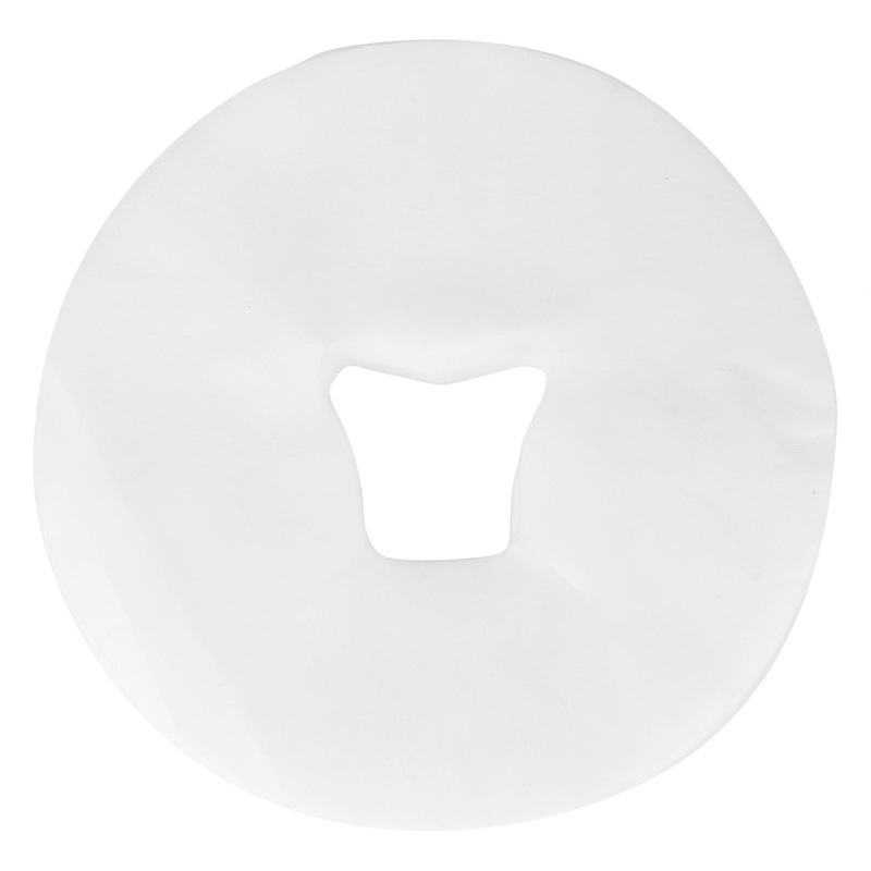 200pcs Disposable Non Woven Fabric Massage Table Bed Pillow Hole Towel Face Hole Mat (Round)