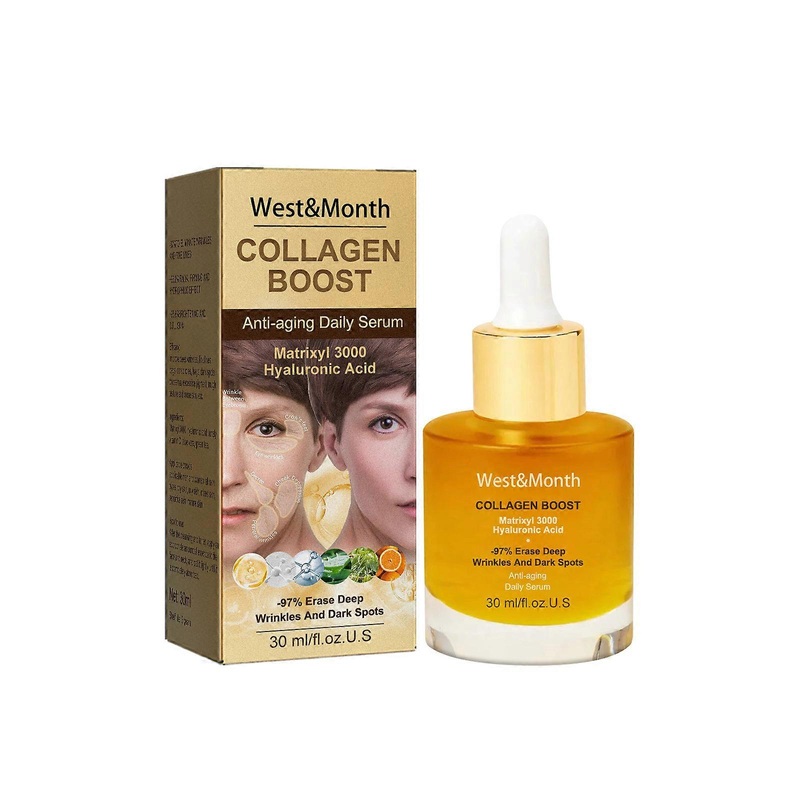 Advanced Collagen Boost Anti Aging Serum, Firm Skin & Reduces Wrinkles Hyaluronic Acid Serum, Dark Spot Corrector For All Skin Types
