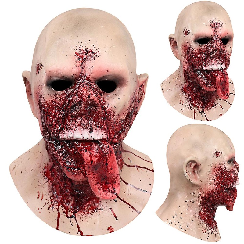 Halloween Party Props Supplies Scary Mask Rotten Face Mask Cosplay Mask Horror Mask Creepy Mask Headwear