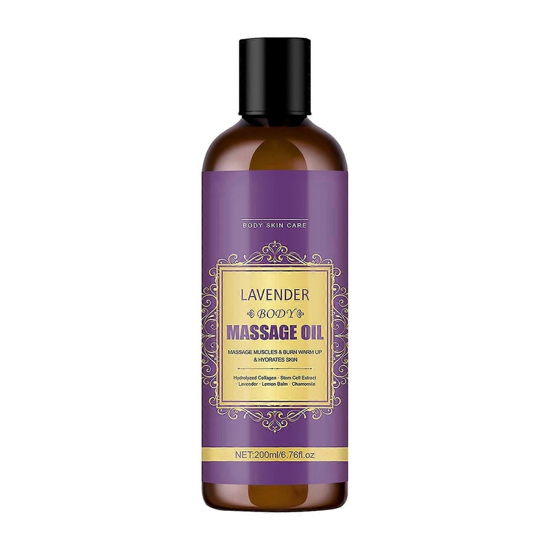 Lavenders Body Massage Oil Massage Muscles And Burn Warm Up And Hydrates Skin With Hydrolyzed Collagens Lavenders Lemon Balm Chamomile 200ml