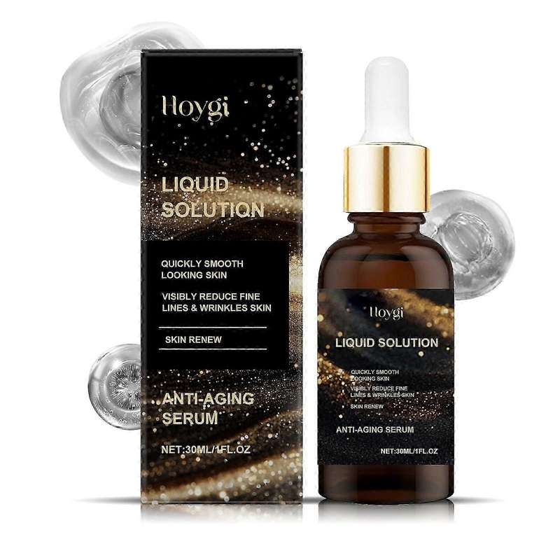 Liquid Solution Anti Aging Serum, Intensely Firms Skin Anti-Aging Face Serum, Smoothes Wrinkles and Fine Lines
