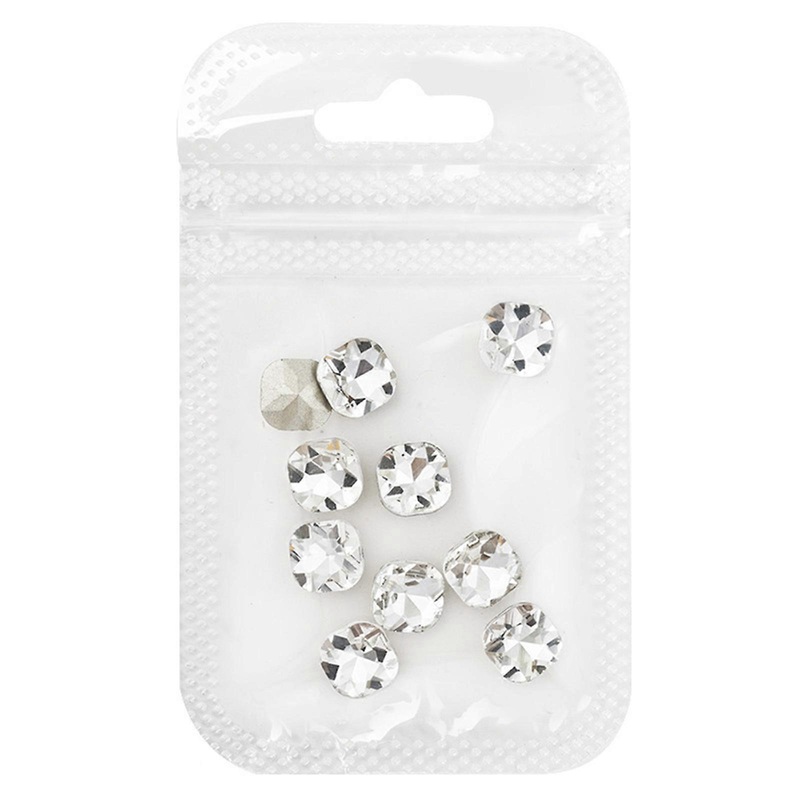 10pcs Crystal Nail Stones with Pointed Backs 3D Nail Charms Rhinestones Crafts Nails Art for Nail Enthusiasts  White