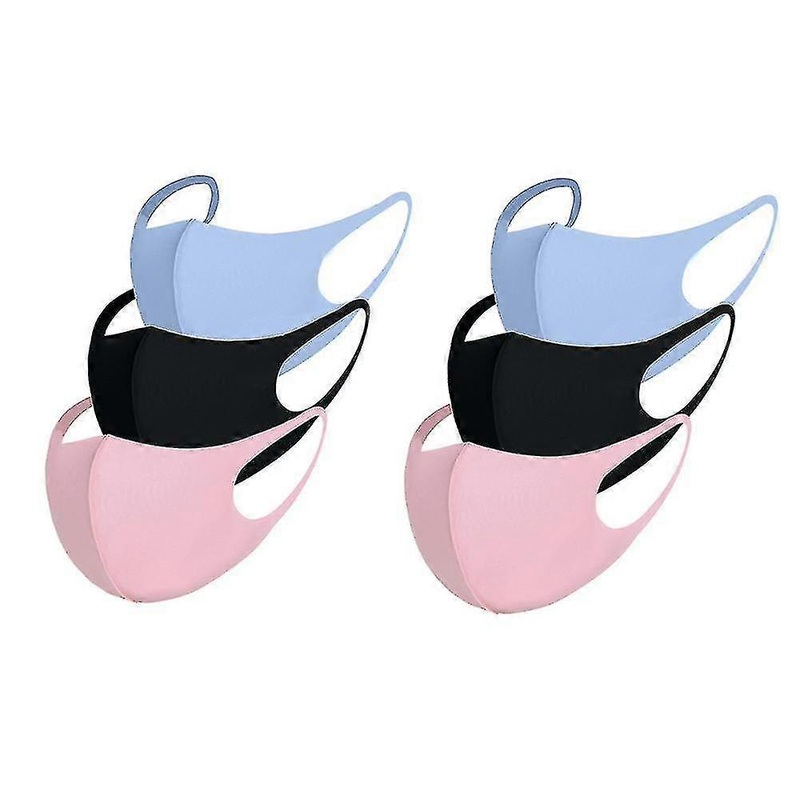6 Pack Reusable Cloth Face Masks h Ear Loops, Breathable, Soft, Washable, Durable For Daily Public Useirisfr