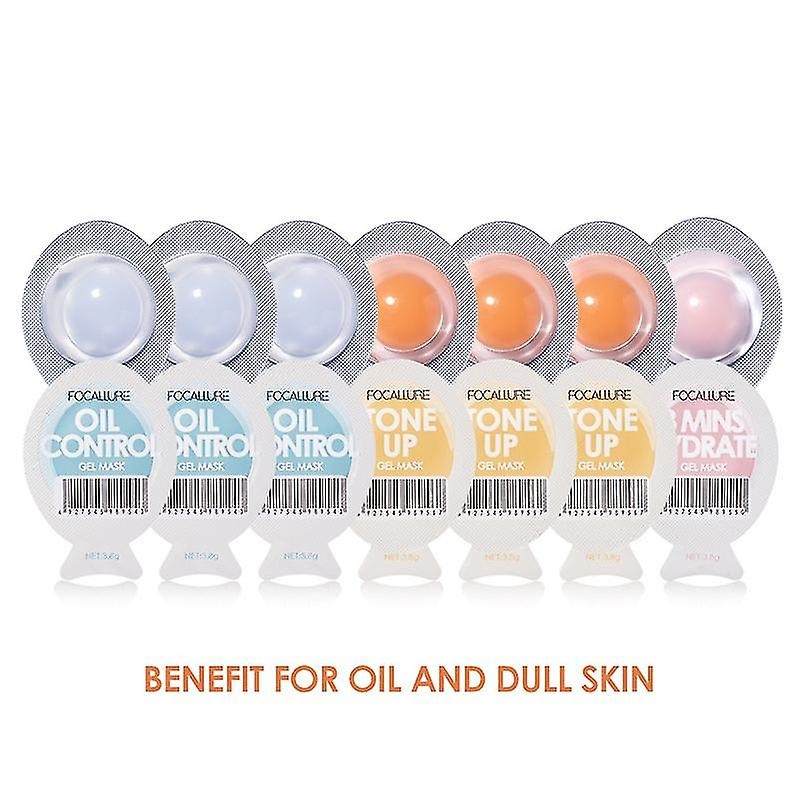 Focallure Small Egg Mask 7 Days Mask Set Moisturizing Firming Brightening Oil Control  Apply 3pc