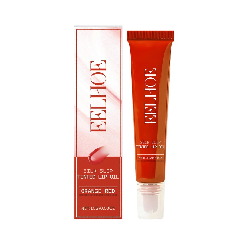 Hydrating Orange Red Lip Oil with Vitamin E & Natural Oils  Moisturizes & Nourishes, 15g