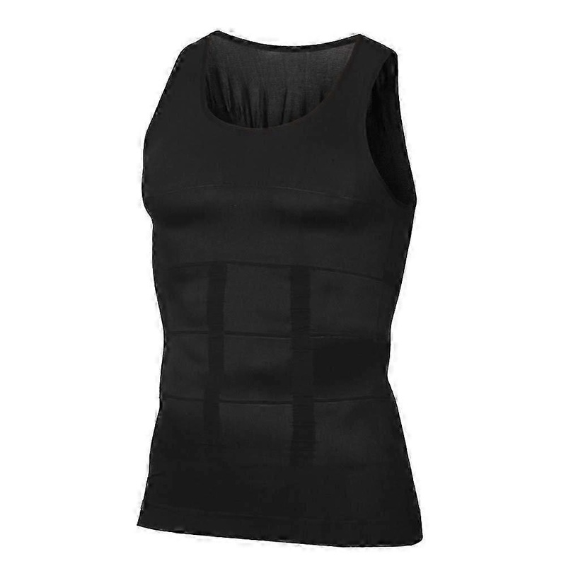 Men's Body Slimmer Elastic Sculpting Vest Belly Compression Vest Muscle Tank Shapewear Tummy Control