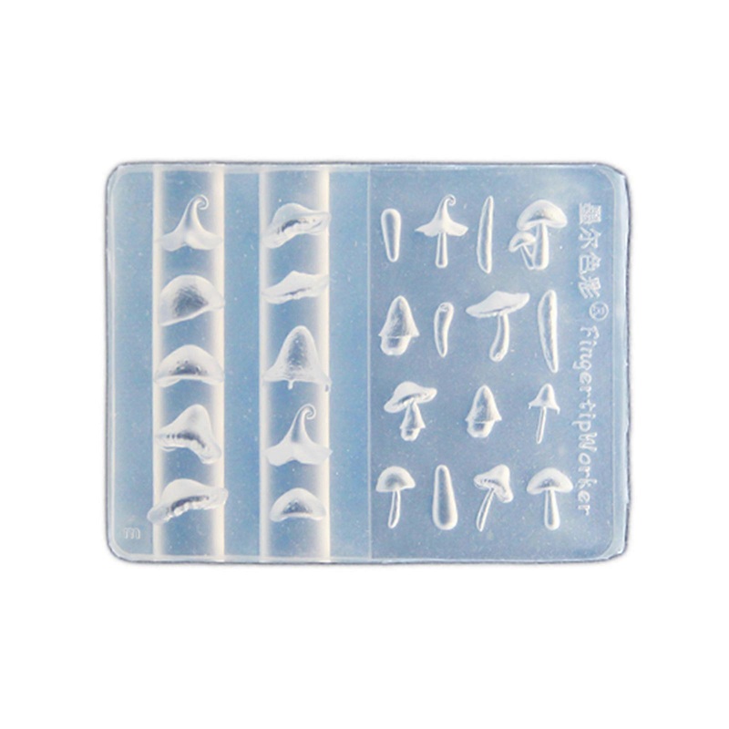 Silicone Nail Art Stamp Mold Mushroom Shaped Manicure Mold for Professional Manicurists and Enthusiasts Jewelry Tool