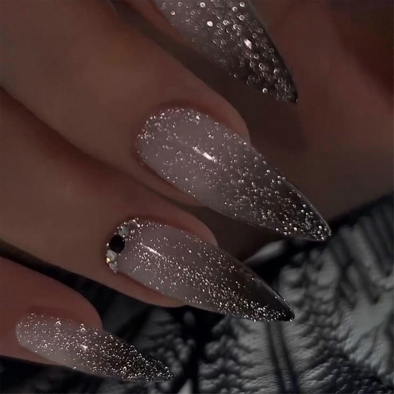 Stilettos Almond Nail Tips Fake Nail Glues On Nail Stick On Nail Press On Nail Artificial False Nail for Womens Girl