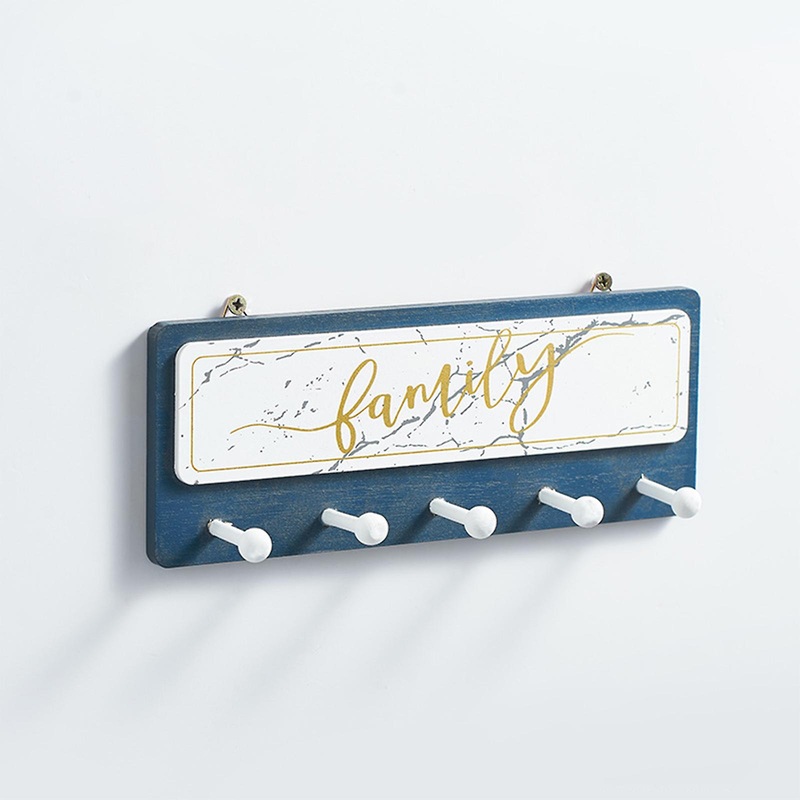 100% New-Decorative storage rack on the wall of the living room hallway nail shop wall artistic and creative wooden label hooks
